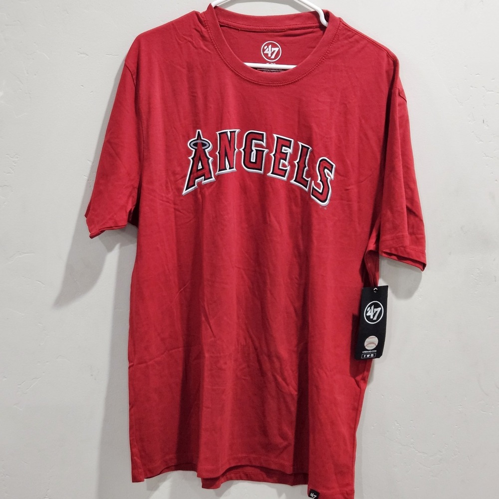 Los Angeles Angels '47 Brand Shirt Mens Size XL Simmons Baseball Red